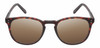 Front View of Reptile Larachelus Unisex Sunglasses Brown Tortoise Havana 50mm 4 Opt. with Custom Cut NON-polarized Brown Gradient Lenses