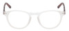 Front View of Reptile Mata Unisex Reading Glasses in Clear Crystal Tortoise Havana Brown 47 mm