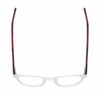 Top View of Reptile Mata Unisex Reading Glasses in Clear Crystal Tortoise Havana Brown 47 mm