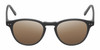 Front View of Reptile Mata Unisex Panthos Designer Sunglasses in Black 47mm 4 Option with Custom Cut NON-polarized Brown Gradient Lenses