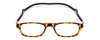 Front View of Snap Magnetic SP01-C2 Designer Progressive Prescription Rx Eyeglasses in Dark Brown Tortoise Havana Red Unisex Oval Full Rim Plastic 52 mm