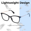 Lightweight Construction Illustration of Max&Co MO5051-001 Designer Reading Eye Glasses with Custom Cut Powered Lenses in Gloss Black Rose Gold Ladies Cat Eye Full Rim Acetate 51 mm