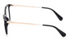 Side View of Max&Co MO5051-001 Designer Bi-Focal Prescription Rx Eyeglasses in Gloss Black Rose Gold Ladies Cat Eye Full Rim Acetate 51 mm