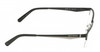 Side View of Harley-Davidson HD0766 Designer Reading Eye Glasses with Custom Cut Powered Lenses in Shiny Black Unisex Rectangular Semi-Rimless Stainless Steel 57 mm