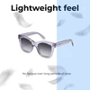 Lightweight Construction Illustration of QUAY Australia After Hours Women's Cat Eye Full Rim Designer Prescription Eyeglasses in Crystal Sweet Pea Lilac 51mm Rx-Progressive