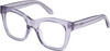 Profile View of QUAY Australia After Hours Designer Blue Light Blocking Eyeglasses in Sweet Pea Lilac Ladies Cat Eye Full Rim Acetate 51 mm
