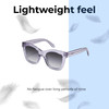 Lightweight Construction Illustration of QUAY Australia After Hours Womens CatEye Blue Light Glasses Sweet Pea Lilac 51mm