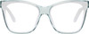 Front View of QUAY Australia After Party Designer Bi-Focal Prescription Rx Eyeglasses in Clear Aqua Blue Ladies Square Full Rim Acetate 66 mm