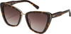 Profile View of QUAY Australia All Talk Women's Cat Eye Sunglasses in Brown Tortoise/Brown 58 mm