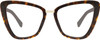 Front View of QUAY Australia All Talk Designer Bi-Focal Prescription Rx Eyeglasses in Brown Tortoise Ladies Cat Eye Full Rim Acetate 58 mm