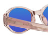 Close Up View of QUAY Australia Aura Points Unisex Oval Designer Sunglasses Brown Doe/Pink 55 mm