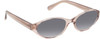 Profile View of QUAY Australia Aura Points Oval Polarized Sunglasses in Brown Doe 55mm 10 OPTIONS with Custom Cut Polarized Silver Mirror Lenses