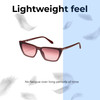 Lightweight Construction Illustration of QUAY Bad Habit Women's Cat Eye Polarized BI-FOCAL Sunglasses in Oxblood Red 65mm