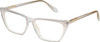 Profile View of QUAY Australia Bad Habit Designer Blue Light Blocking Eyeglasses in Clear Ladies Cat Eye Full Rim Acetate 65 mm