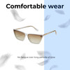 Lightweight Construction Illustration of QUAY Bad Habit Women's Cat Eye Polarized BI-FOCAL Sunglasses in Clear 65mm 41 OPTIONS