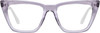 Front View of QUAY Australia Call The Shots Designer Reading Eye Glasses in Sweet Pea Lilac Ladies Cat Eye Full Rim Acetate 54 mm
