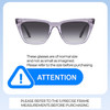 Size Awareness Illustration of QUAY Australia Call The Shots Cat Eye Blue Light Glasses in Sweet Pea Lilac 54mm