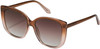 Profile View of QUAY Australia Ever After Women Cat Eye Designer Sunglasses Brown Doe/Brown 58mm
