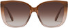 Front View of QUAY Australia Ever After Women Cat Eye Designer Sunglasses Brown Doe/Brown 58mm