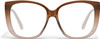 Front View of QUAY Australia Ever After Designer Bi-Focal Prescription Rx Eyeglasses in Brown Doe Ladies Cat Eye Full Rim Acetate 58 mm