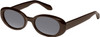Profile View of QUAY Felt Cute Women's Round Polarized Sunglasses Chocolate Brown 52mm 10 OPTIONS with Custom Cut Polarized Silver Mirror Lenses