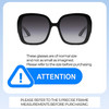 Size Awareness Illustration of QUAY Australia Full Glam Designer Reading Glasses Gloss Black Square 56mm