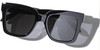 Top View of QUAY Australia Icy Women's Square Designer Sunglasses in Gloss Black/Black 52 mm