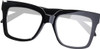 Top View of QUAY Australia Icy Designer Bi-Focal Prescription Rx Eyeglasses in Gloss Black Ladies Square Full Rim Acetate 52 mm