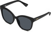 Profile View of QUAY Australia It's My Way Womens Cat Eye Sunglasses Matte Black/Smoke Grey 59mm