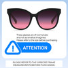 Size Awareness Illustration of QUAY Australia Its My Way CatEye Multi-Focus Blue Light Glasses Matte Black 59mm