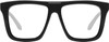 Front View of QUAY Australia Name Drop Designer Progressive Lens Prescription Rx Eyeglasses in Gloss Black Unisex Square Full Rim Acetate 55 mm