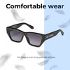 Lightweight Construction Illustration of QUAY No Apologies Unisex Square Polarized BI-FOCAL Sunglasses Gloss Black 55 mm