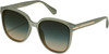 Profile View of QUAY Australia Rent Free Womens Panthos Sunglasses in Jade Green/Green Fade 59mm