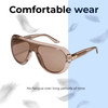 Lightweight Construction Illustration of QUAY Australia Set List Unisex Pilot Designer Sunglasses in Brown Doe/Tan 134 mm