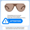 Size Awareness Illustration of QUAY Australia Set List Unisex Pilot Designer Sunglasses in Brown Doe/Tan 134 mm