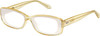 Profile View of QUAY Australia Vibe Check Designer Reading Eye Glasses in Yellow Ladies Square Full Rim Acetate 62 mm