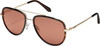 Profile View of QUAY Australia All In Medium Pilot Sunglasses in Dark Brown Tortoise/Brown 56 mm