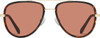 Front View of QUAY Australia All In Medium Pilot Sunglasses in Dark Brown Tortoise/Brown 56 mm