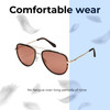Lightweight Construction Illustration of QUAY Australia All In Medium Pilot Sunglasses in Dark Brown Tortoise/Brown 56 mm