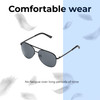 Lightweight Construction Illustration of QUAY Australia Vivienne Pilot Designer Sunglasses in Matte Black/Smoke Grey 60mm
