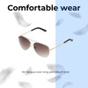 Lightweight Construction Illustration of QUAY Australia Vivienne Unisex Pilot Full Rim Designer Sunglasses Gold/Brown 60mm