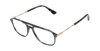 Profile View of Police VPLD13 MEN Pilot Full Rim Designer Reading Glasses Shiny Blue Marble 53mm