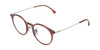 Profile View of Lozza SL4207M Designer Progressive Lens Prescription Rx Eyeglasses in Crystal Brown Unisex Round Full Rim Acetate 50 mm