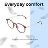 Lightweight Construction Illustration of Lozza SL4207M Designer Progressive Lens Prescription Rx Eyeglasses in Crystal Brown Unisex Round Full Rim Acetate 50 mm