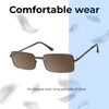Lightweight Construction Illustration of Prive Revaux Matrix Designer Polarized Sunglasses with Custom Cut Amber Brown Lenses in Caviar Black Unisex Rectangular Full Rim Metal 55 mm