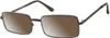 Prive Revaux Matrix Unisex Rectangular NON-polarized Sunglasses in Caviar Black 55mm with Custom Cut Brown Gradient Lenses