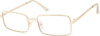 Profile View of Prive Revaux Matrix Designer Bi-Focal Prescription Rx Eyeglasses in Champagne Gold Unisex Rectangular Full Rim Metal 55 mm