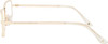 Side View of Prive Revaux Matrix Designer Bi-Focal Prescription Rx Eyeglasses in Champagne Gold Unisex Rectangular Full Rim Metal 55 mm