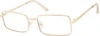 Profile View of Prive Revaux Matrix Designer Progressive Lens Prescription Rx Eyeglasses in Champagne Gold Unisex Rectangular Full Rim Metal 55 mm
