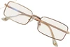 Top View of Prive Revaux Matrix Designer Progressive Lens Prescription Rx Eyeglasses in Champagne Gold Unisex Rectangular Full Rim Metal 55 mm
